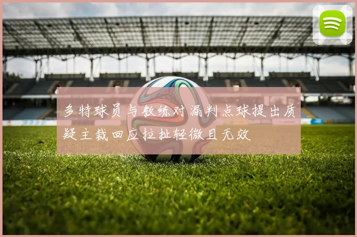 多特球员与教练对漏判点球提出质疑主裁回应拉扯轻微且无效